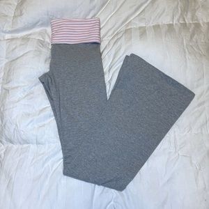 Pink originals fold over yoga pants
